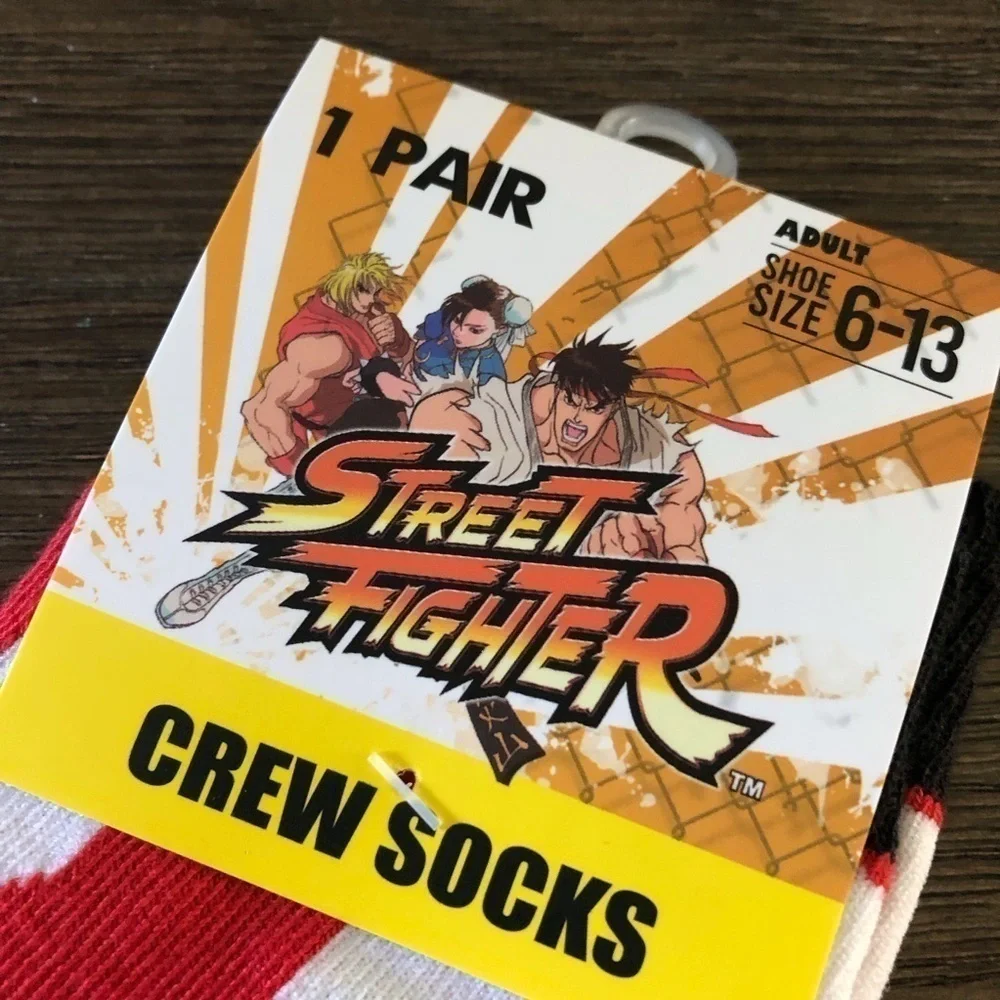 Street Fighter crew socks size 6-13